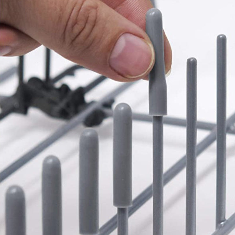 100 piezas de tapas de silicona para la parte superior de la placa del lavavajillas, cubiertas flexibles redondas para los extremos de las tijeras, tapas de punta para el organizador de estantes, protector de cable para el almacenamiento de cocina.