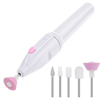 5 en 1 Kit de lima de uñas eléctricas y perforadora profesional para pies - 20000 RPM, motor sin cepillo, plástico hipoalergénico, alimentado por batería para manicuras y pedicuras, esenciales para manicuras, kit de herramientas, diseño compacto, perfora