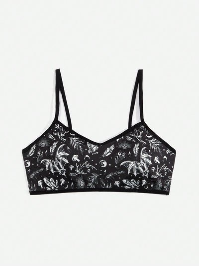 ROMWE Goth Sujetador con estampado
