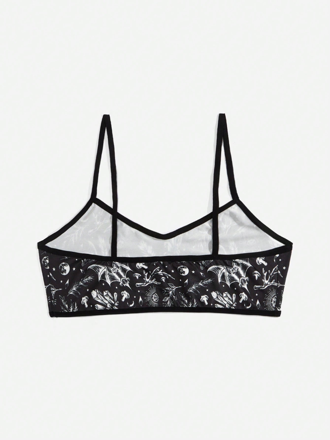 ROMWE Goth Sujetador con estampado