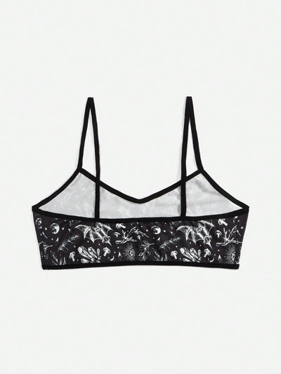 ROMWE Goth Sujetador con estampado