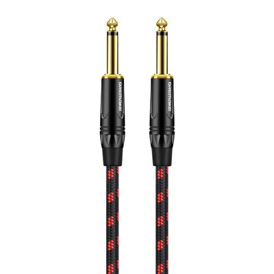 Cable Mono Dorado Jack De 6.35 MmTS 1/4'' A TS 1/4'' Macho A Macho Para Instrumentos De Guitarra Bajo Teclado Altavoz