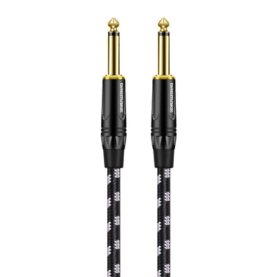 Cable Mono Dorado Jack De 6.35 MmTS 1/4'' A TS 1/4'' Macho A Macho Para Instrumentos De Guitarra Bajo Teclado Altavoz