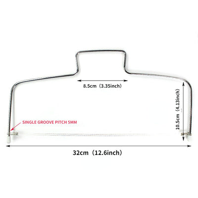 Rebanador de pasteles ajustable de acero inoxidable para rebanadas perfectamente y uniformes, Ideal para decorar y hornear pasteles de bricolaje, Opciones de línea simple/doble disponibles