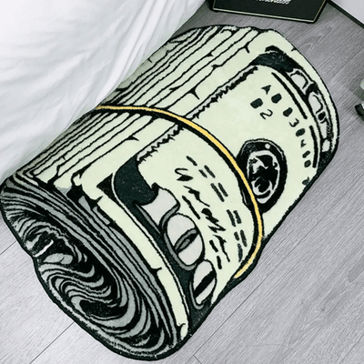 Alfombra de imitación de cachemira con estampado de hojas vintage - Suave, antideslizante, tapete para sala de estar, dormitorio y cocina - 59,99 x 89,99 cm