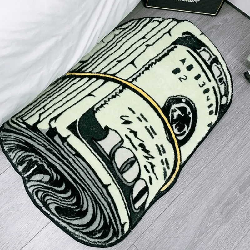 Alfombra de imitación de cachemira con estampado de hojas vintage - Suave, antideslizante, tapete para sala de estar, dormitorio y cocina - 59,99 x 89,99 cm