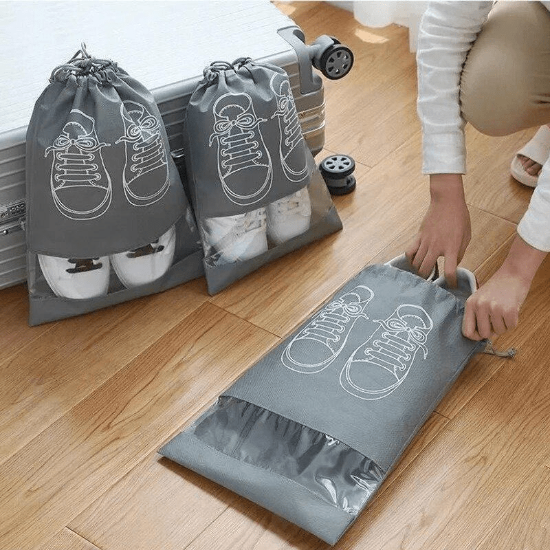 10/5pcs Bolsa Organizadora de Zapatos Multicolor para Armario, Bolsa Colgante Portátil de Viaje en Tela No Tejida, Organizador de Ropa y Calzado Clasificado