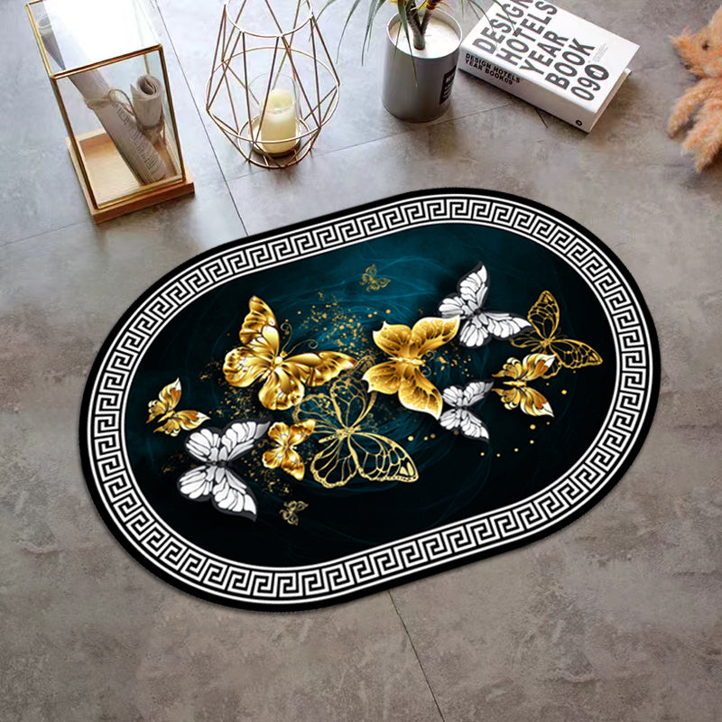 1 Pieza, Alfombra De Área Lavable Antideslizante, Lujo Ligero, Estilo Chino, Decoración De Sala De Estar, Alfombra De Área Grande, Dormitorio, Cabecera, Estudio, Oficina, Decoración De Halloween, Decoración De Navidad