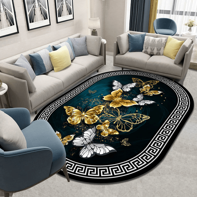 1 Pieza, Alfombra De Área Lavable Antideslizante, Lujo Ligero, Estilo Chino, Decoración De Sala De Estar, Alfombra De Área Grande, Dormitorio, Cabecera, Estudio, Oficina, Decoración De Halloween, Decoración De Navidad