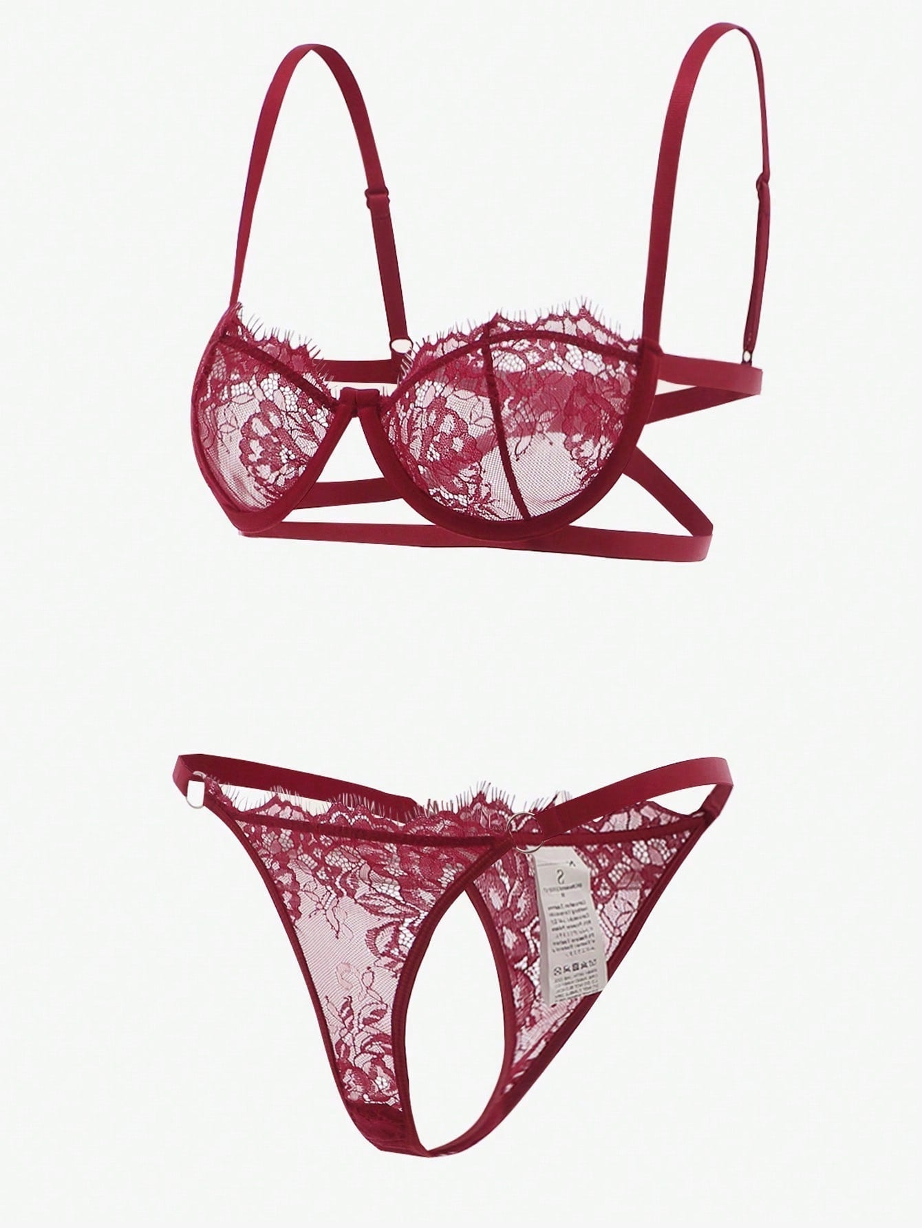 Conjunto De 2 Piezas De Ropa Interior De Encaje Para Mujeres (con Varilla)
