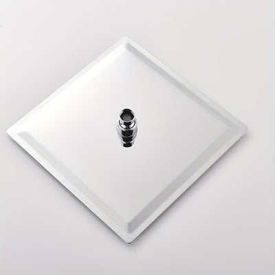1 cabezal de ducha de acero inoxidable con efecto lluvia, acabado pulido cuadrado, instalación en pared/techo/colgante, accesorio de baño de alta presión con efecto cascada