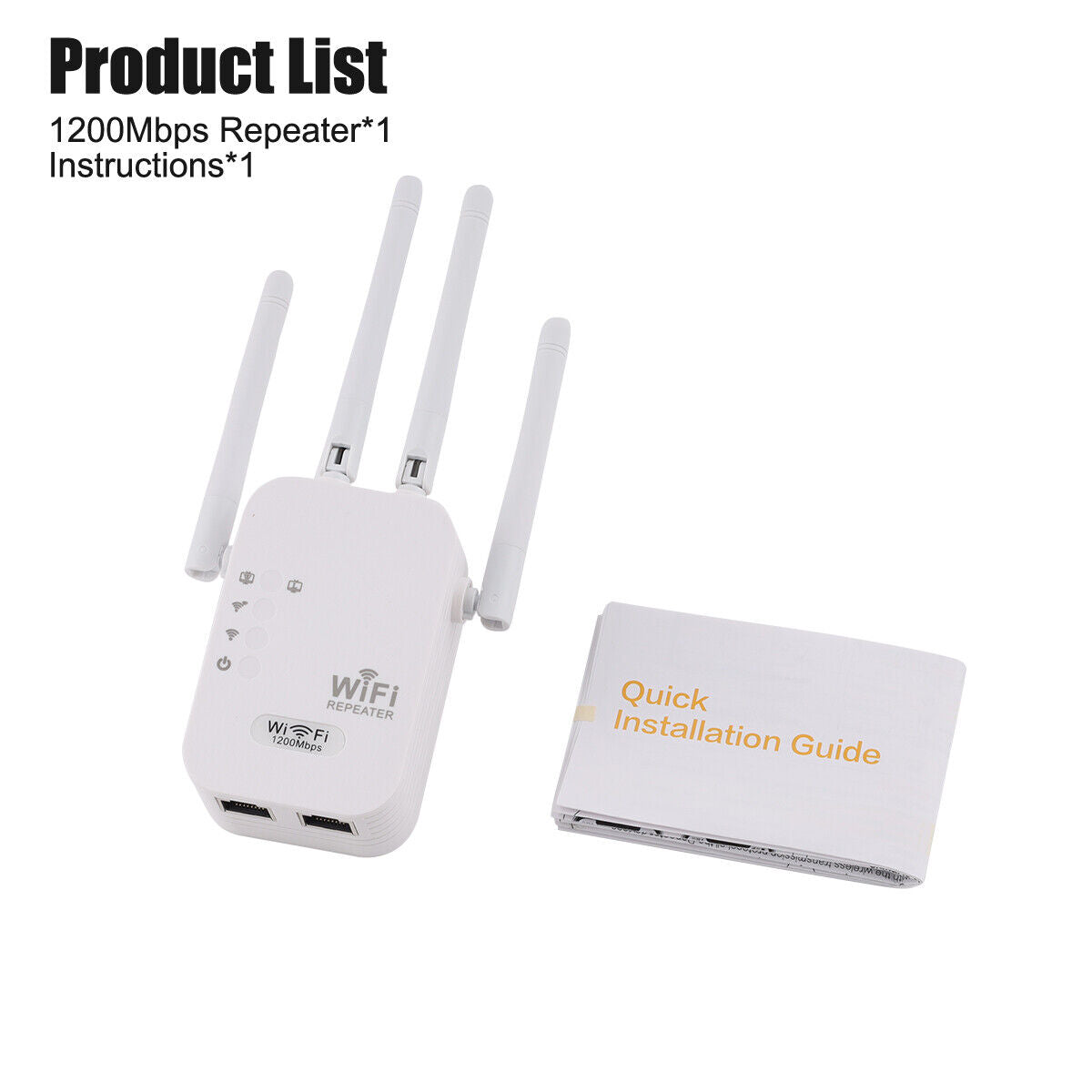 Repetidor de señal Wi-Fi inalámbrico de doble banda 2.4G/5G, 1200Mbps, amplificador de cobertura para el hogar, extensión de red y enrutador/AP