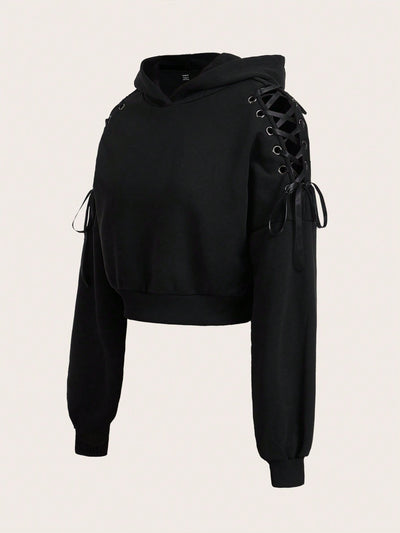 Ezwear capucha halloween con diseno de cordon con ojal de hombros caidos
