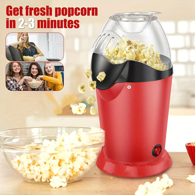 Máquina de palomitas de maíz eléctrica, estilo clásico americano, 110V-130V enchufe estadounidense, palomero de palomitas de maíz fácil de usar para el hogar, material PP duradero, no requiere batería
