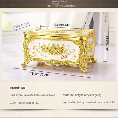 Cubierta Elegante para Caja de Pañuelos de Estilo Europeo - Rectangular, Porta Servilletas Decorativo para Baño, Sala de Estar y Mesa de Café