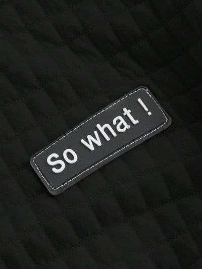 Ezwear capucha crop con slogan con parche con cordon delantero de hombros caidos