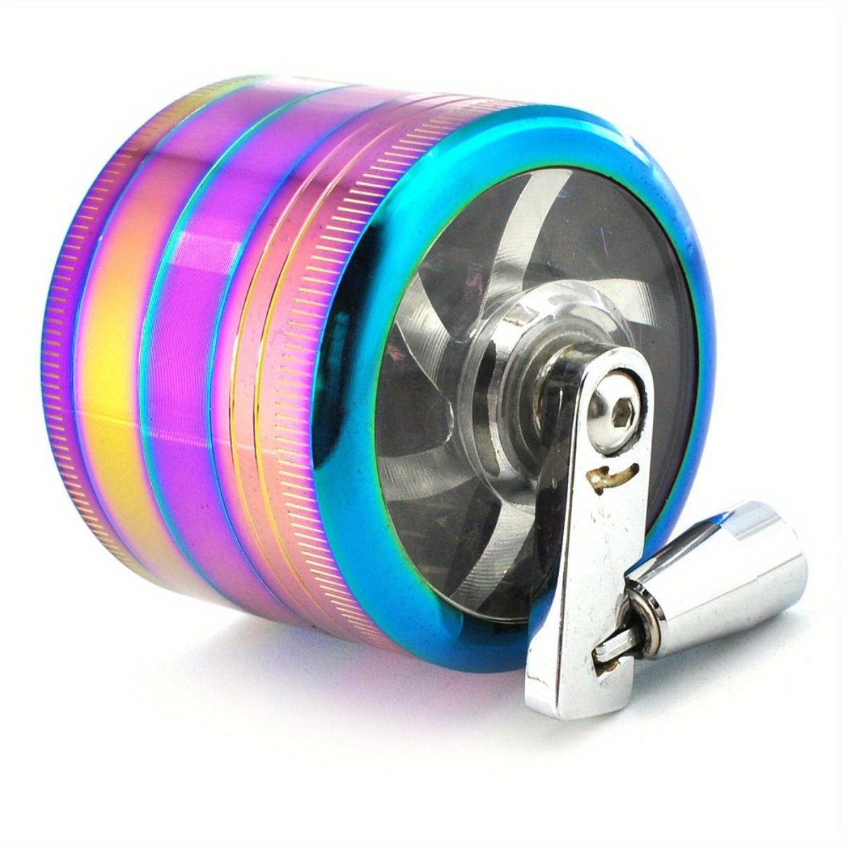 Molino de especias manualmente diseñado con un mango colorido - un accesorio de cocina portátil.