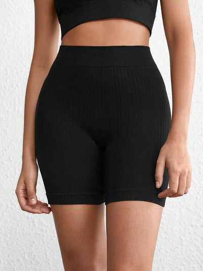 Pantalon Ciclista Sin Costuras Para Mujer, Negro