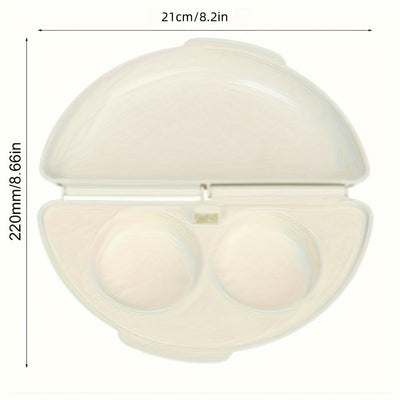 1pc Cocedor de Huevos y Vaporizador para Microondas - Fácil de Usar, Gadget de Cocina Duradero de PP para Tortillas Esponjosas y Verduras al Vapor, Seguro para Alimentos, No Requiere Electricidad
