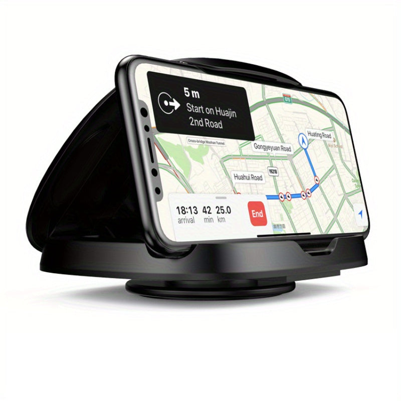 Soporte de coche con ventosa giratoria de 360° para teléfonos, Soporte de navegación para tablero con mecanismo de bloqueo