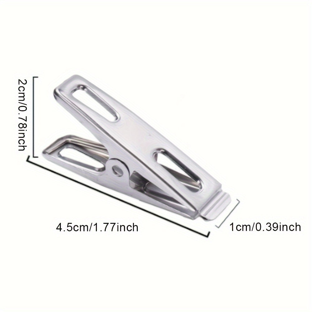 1/3/5/20/40 piezas de pinzas de ropa de acero inoxidable, clips Sanll duraderos y versátiles, pinzas de ropa resistentes, clips metálicos, ideales para ropa, calcetines, sellado de alimentos y fotos, pinzas multiusos y prácticas