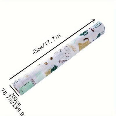 1 Rollo de forros de cajones multifuncionales con estampado de dibujos animados lindos, papel de cajones antiadherente adecuado para armarios y estantes de zapatos.