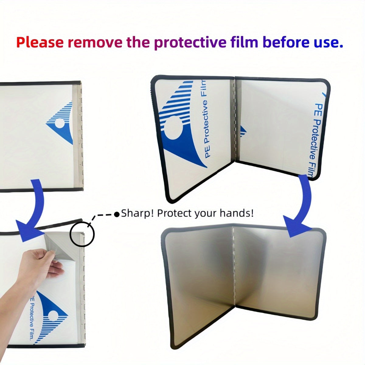 Protección integral para acampar en casa! Guarda chapoteos de acero inoxidable con paneles plegables dobles, material resistente al calor y no adherente, diseño dual de 1 pieza para protección contra chapoteos en RV/cochera!