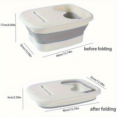 Baño de Pies Portátil - Sin Necesidad de Electricidad, Diseño Plegable con Agarre Antideslizante - Ligero y Resistente para Hogar, Viajes, Oficina, Salón - Fácil Almacenamiento y Limpieza - Ideal para Remojar Pies y Manos, Estilo Compacto, Cubeta Durader