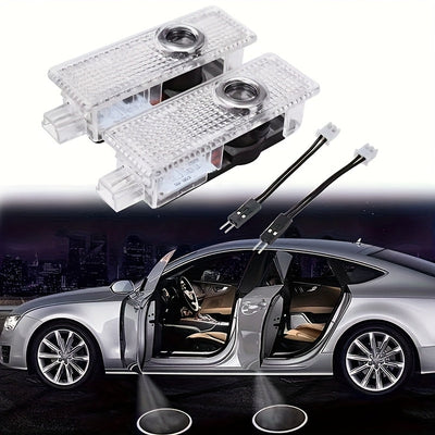 2 piezas para for bmw, luces LED de proyector de logo, blanco, fácil de instalar, no eléctricas, 12-24V, capa protectora transparente, perfectas para el diseño de rendimiento de for bmw, luz de bienvenida escalonada, accesorios de iluminación para coches