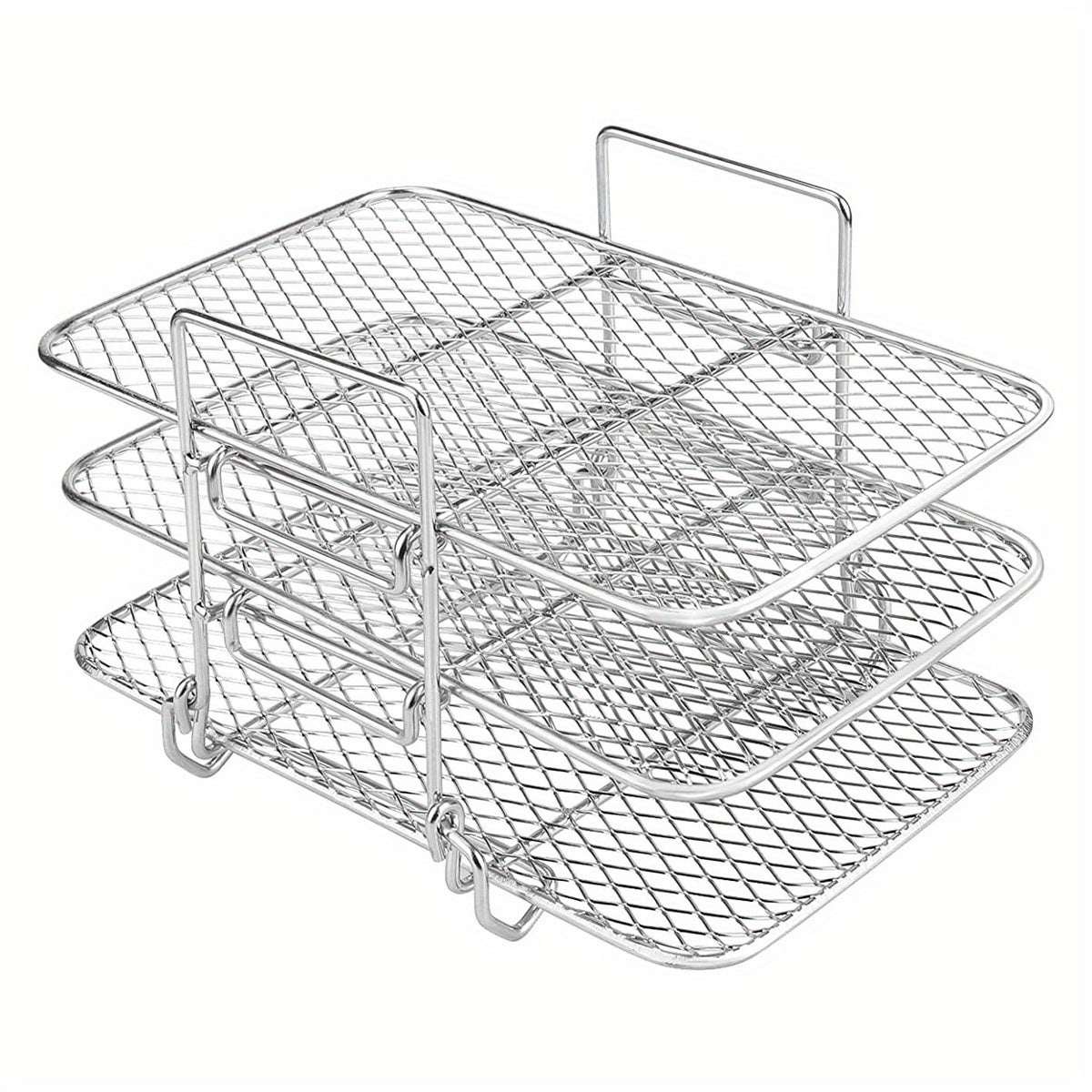 Rejilla para Freidora de Aire Ninja, Accesorios de Freidora de Aire de Doble Cesta Multinivel, Rejilla de Acero Inoxidable 304 para Asar, Rejilla de Cocina, Rejilla para Tostar para Horno