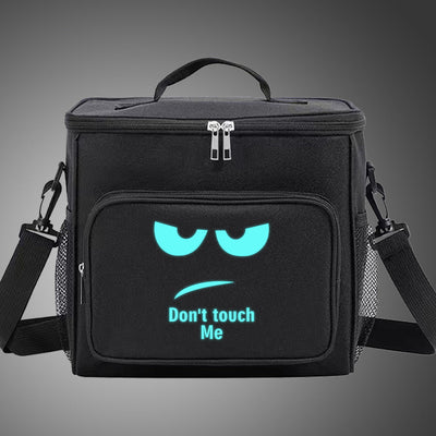 Nevera Portátil para Almuerzo con Estampado "No Me Toques", Bolsa Térmica Aislante, Impermeable, Ideal para Escuela, Oficina y Viajes, Bolsa de Almacenamiento de Comida con Contacto No Directo con Alimentos, Bolsa Fría para Picnic