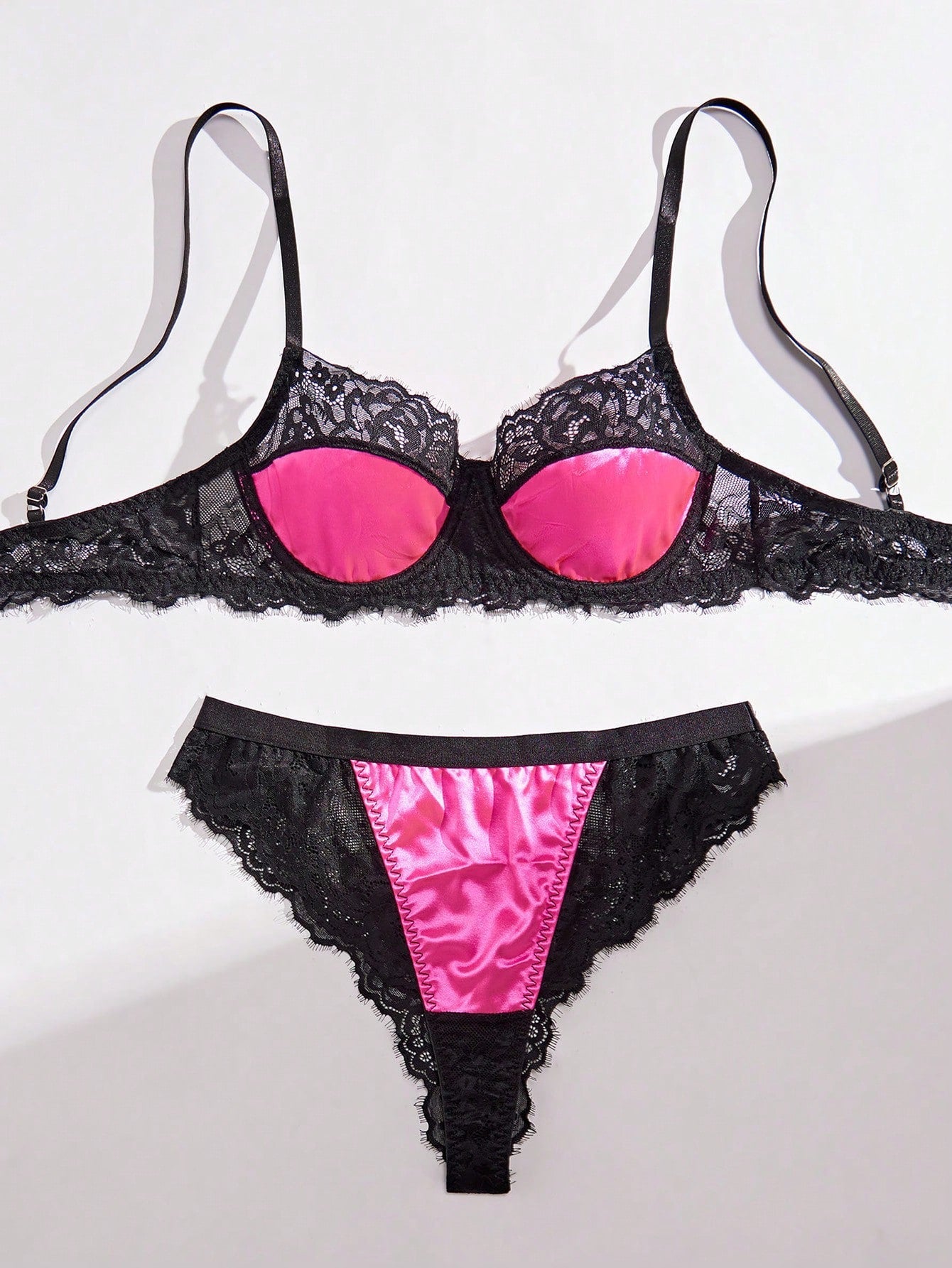 Conjunto De Lenceria Para Mujer Con Encaje De Parches (edicion Del Dia De San Valentin)