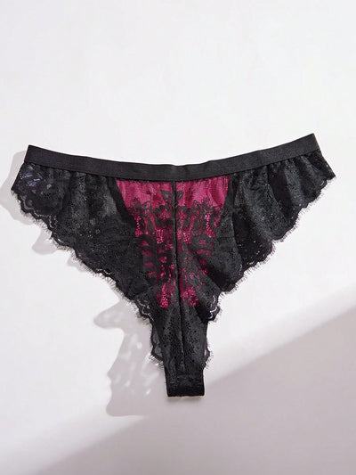 Conjunto De Lenceria Para Mujer Con Encaje De Parches (edicion Del Dia De San Valentin)