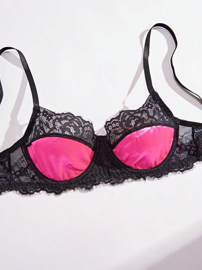 Conjunto De Lenceria Para Mujer Con Encaje De Parches (edicion Del Dia De San Valentin)
