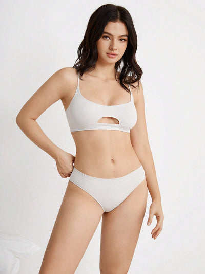 Leisure Ropa Interior De Mujer, Top Holgado Sin Costuras Con Diseno Floral Gris