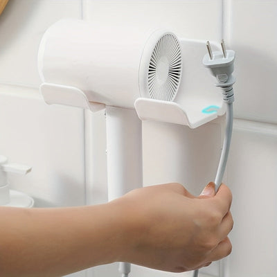 Soporte Para Secador De Pelo Sin Perforaciones, Soporte Universal Para Secador De Pelo, Colgador De Plástico Para Montar En La Pared Del Baño, Estante De Almacenamiento Para Secador De Pelo, Soporte Multifuncional, Accesorios De Baño