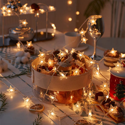 Luces de Cadena de 1 Estrella, Luces de Hadas con Batería para Uso Interior, Accesorios Festivos, Cumpleaños de Niñas, Dormitorio, Fiesta, Año Nuevo, Decoración de Jardín Blanco Cálido