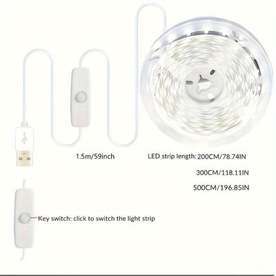 1 pza., Luces de tira LED blancas, Luces de tira LED blancas frías 6000K, Luces de tira LED flexibles brillantes para espejo de tocador, gabinete, cocina, dormitorio, para eventos/tiendas/almacenes
