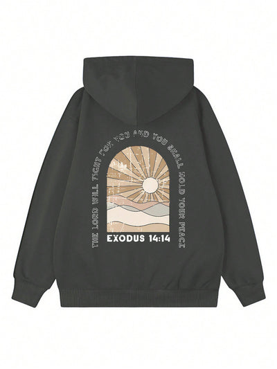Nuevo sueter con capucha informal y suelto con estampado de sol para mujer, invierno 2024. nuestro sueter con capucha para mujer combina un diseno elegante con telas suaves para actualizar tu guardarropa.