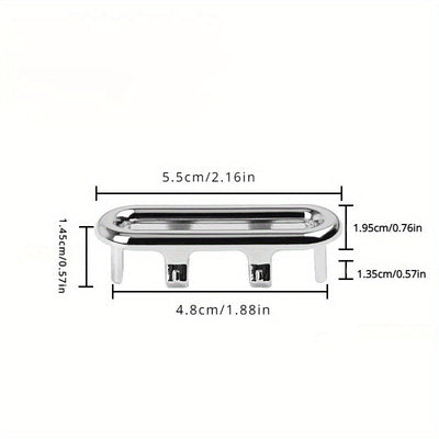 2pcs/Pack Anillo de Cobertura para Desbordamiento del Fregadero de Baño, Inserción de Reemplazo para Desbordante, Tapa Redonda Cromada para Agujero de Drenaje, Accesorio para Lavabo