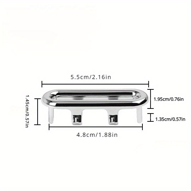 2pcs/Pack Anillo de Cobertura para Desbordamiento del Fregadero de Baño, Inserción de Reemplazo para Desbordante, Tapa Redonda Cromada para Agujero de Drenaje, Accesorio para Lavabo