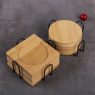 Soporte para Posavasos de Metal de 4/6 Piezas - Bandeja con Marco de Hierro Resistente para Posavasos Redondos y Cuadrados, Organizador Ahorra-Espacio para Encimera, Decoración Moderna para Cocina, Baño, Oficina - Ideal Regalo, Estantes Utilitarios