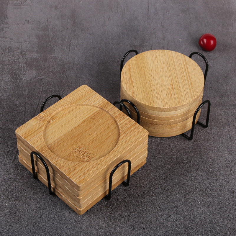 Soporte para Posavasos de Metal de 4/6 Piezas - Bandeja con Marco de Hierro Resistente para Posavasos Redondos y Cuadrados, Organizador Ahorra-Espacio para Encimera, Decoración Moderna para Cocina, Baño, Oficina - Ideal Regalo, Estantes Utilitarios