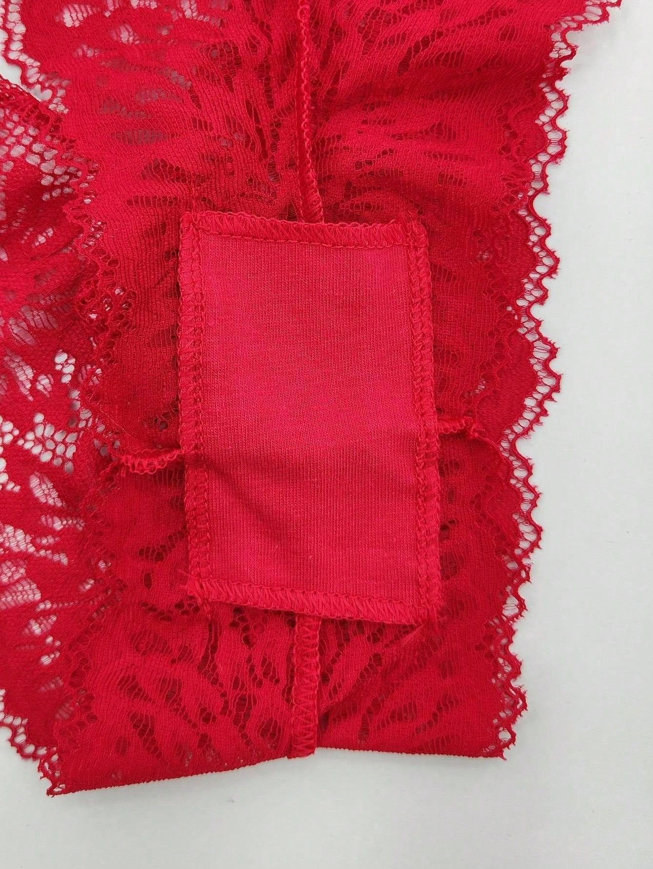 5 piezas pantys tipo boxer con estampado de letras para mujer, pantys de encaje floral comodos con ribete de encaje de concha