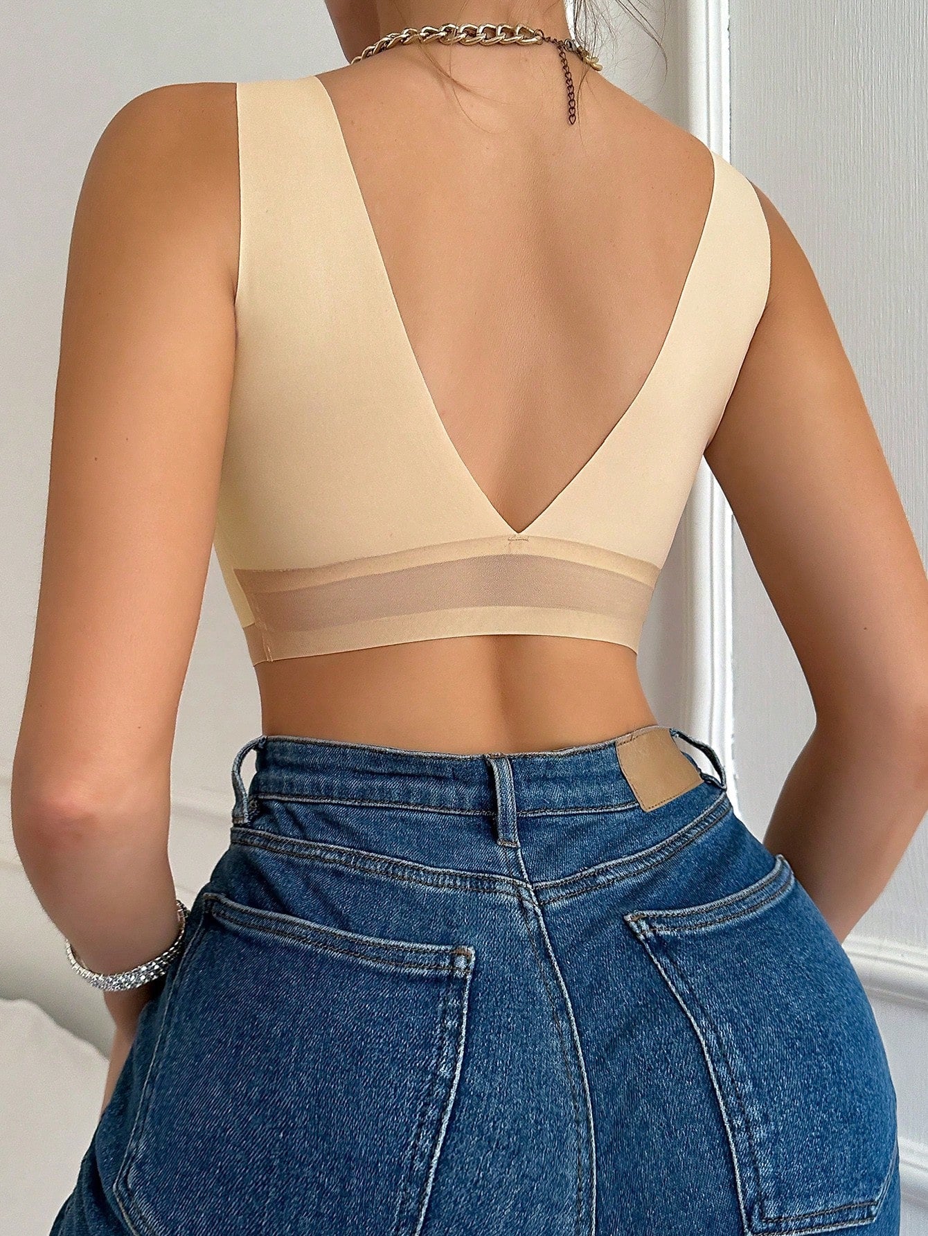 Sosten Sin Costuras En Estilo De Camiseta Para Mujer