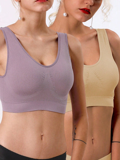 Juego De Ropa Interior Sin Costuras Para Mujer De 2 Piezas