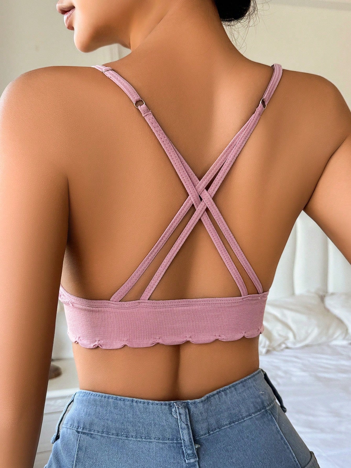 Sujetador De Moda De Colores Multiples Sin Costuras Para Mujer