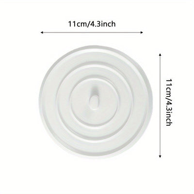 1 tapón de silicona plano con ventosa para lavabo - Diseño multipétalos, tapón para drenaje de bañera, atrapapelos para ducha, baño y lavabo - Resistente, fácil de limpiar, ajuste perfecto, herramienta antiatascos