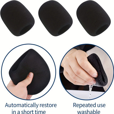 5pcs ¡Eleva tu Rendimiento con nuestras Fundas de Espuma para Micrófono Duraderas – Lavables, Bloqueo de Ruido para Karaoke y DJ, Compatibles con Conectores XLR!