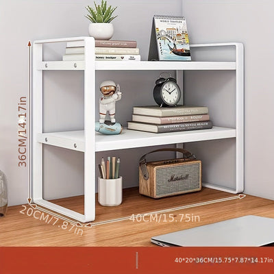 Organizador de Escritorio Moderno de Madera y Metal - Estantería de Pared con Estantes, Soporte para Documentos y Papelería de Oficina, Estante, Almacenamiento de Escritorio, Estantería, Soporte para Papelería